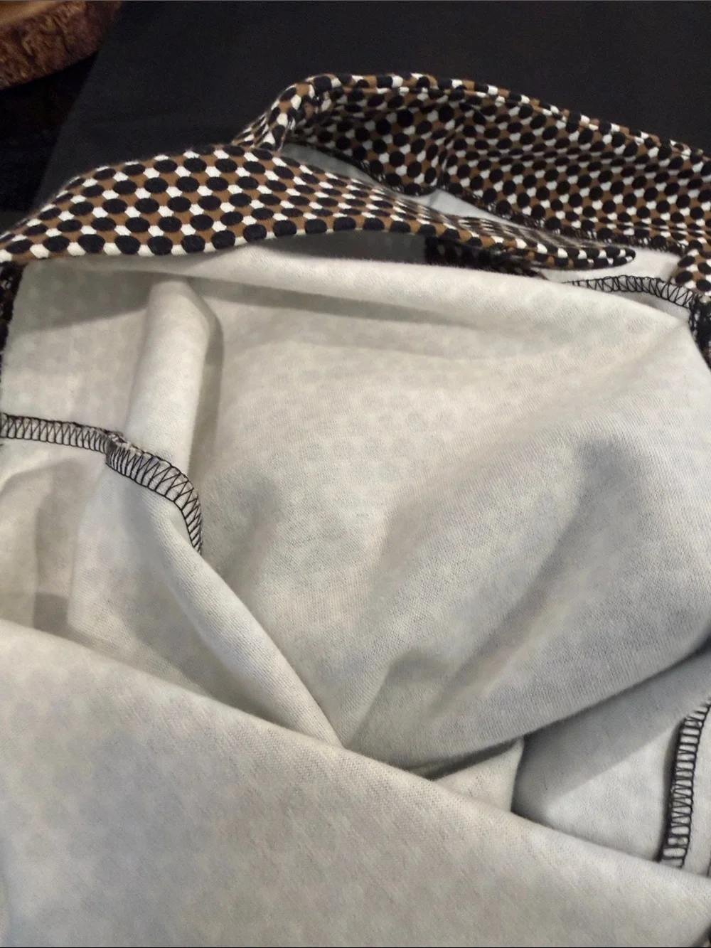 Ann Taylor Black, brown  and White Geometric Pencil Skirt